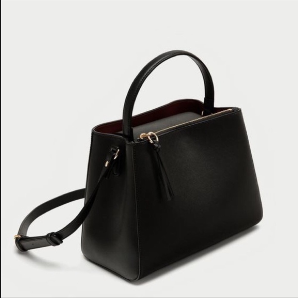 NWOT Zara Medium Tote Bag with Zip